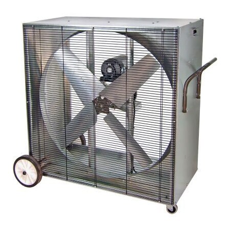 Triangle Engineering 42" 1 Speed 1 1/2 HP 230V 1-Phase Open Drip Proof Motor Belt Drive Box Fan PVI4216-W